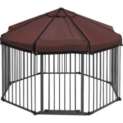 Frisco Outdoor Galvanized Steel 8-Panel Configurable Gate And Playpen With Oxford Roof 5 Frisco Outdoor Galvanized Steel 8-Panel Configurable Gate And Playpen With Oxford Roof -Pet Store 507086 PT3. AC SS1800 V1666021842