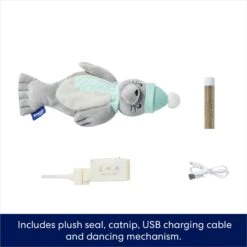 Frisco Holiday Interactive Flopping Seal Electronic Cat Toy With Catnip 4 Frisco Holiday Interactive Flopping Seal Electronic Cat Toy With Catnip -Pet Store 740102 PT2. AC SS1800 V1695046543