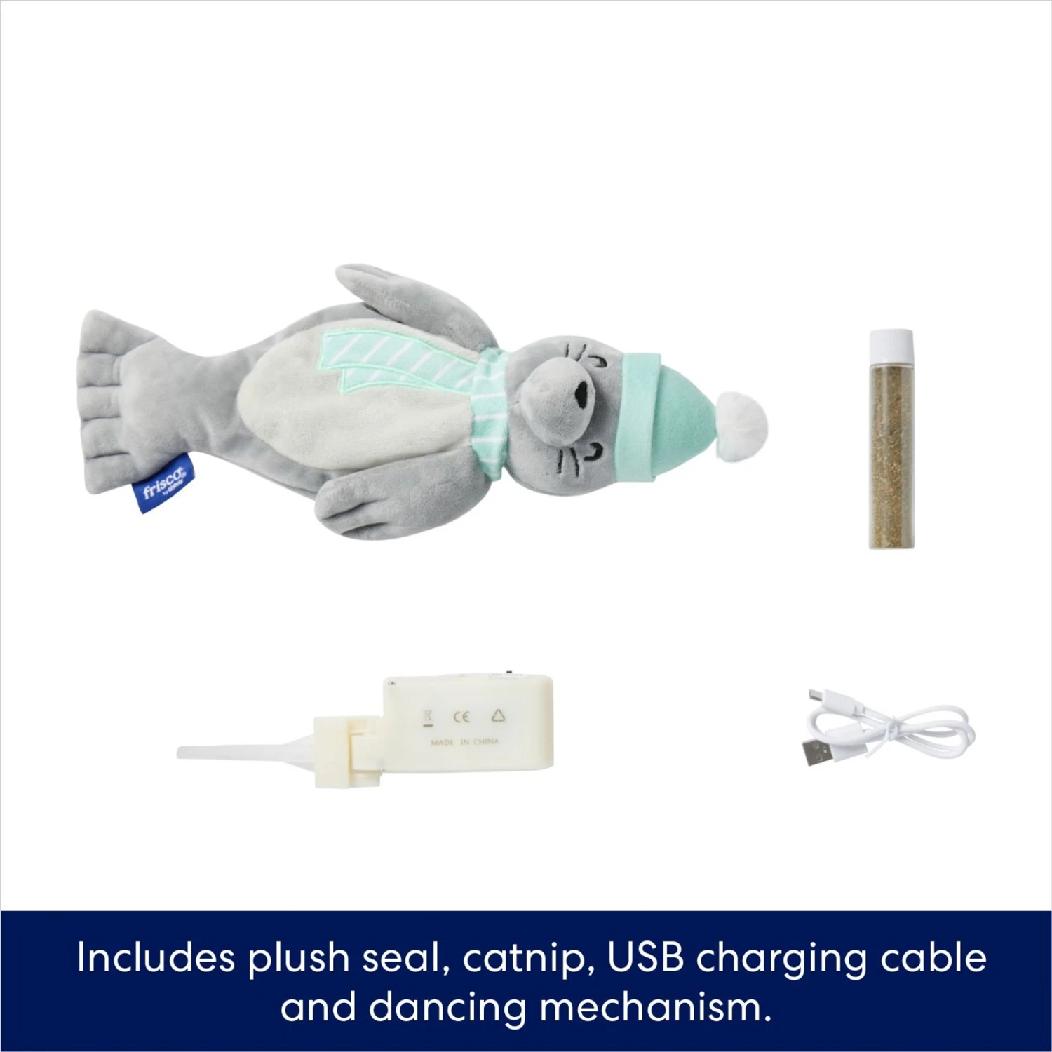 Frisco Holiday Interactive Flopping Seal Electronic Cat Toy with Catnip Frisco Holiday Interactive Flopping Seal Electronic Cat Toy With Catnip -Pet Store 740102 PT2. AC SS1800 V1695046543