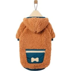 Frisco Wubby Textured Fleece Dog & Cat Hoodie W/ Pocket -Pet Store 742510 PT3. AC SS1800 V1692377818