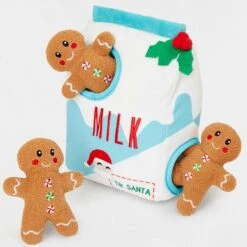 Frisco Holiday Hot Cocoa Hide & Seek Puzzle Plush Squeaky Dog Toy & Frisco Holiday Milk & Gingerbread Cookies Hide & Seek Puzzle Plush Squeaky Dog Toy -Pet Store 986142 PT5. AC SS1800 V1698258115