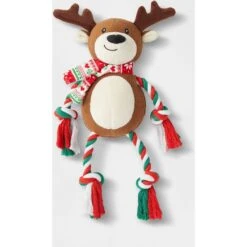 Frisco Holiday Snowman Plush With Rope Squeaky Dog Toy & Frisco Holiday Reindeer Plush With Rope Squeaky Dog Toy -Pet Store 986174 PT5. AC SS1800 V1698258175