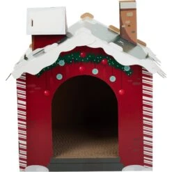 Frisco Holiday Christmas Tree Cardboard Cat House & Frisco Holiday Santa's Workshop Cardboard Cat House -Pet Store 986190 PT7. AC SS1800 V1698257790