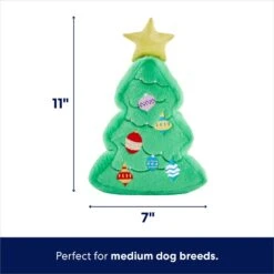 Frisco Holiday Santa's Helpers Plush Squeaky Dog Toy, 3 Count & Frisco Holiday Tree Thin Plush Squeaky Dog Toy -Pet Store 986222 PT6. AC SS1800 V1698257735