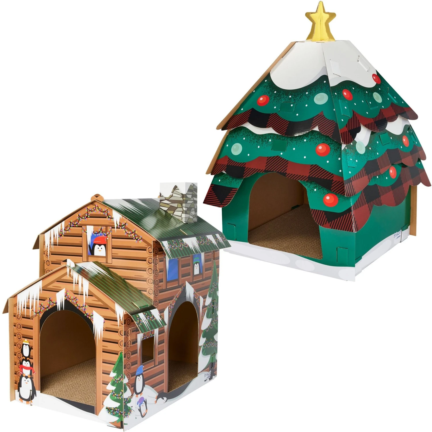 Frisco Holiday Log Cabin Cardboard Cat House & Frisco Holiday Christmas Tree Cardboard Cat House Frisco Holiday Log Cabin Cardboard Cat House & Frisco Holiday Christmas Tree Cardboard Cat House -Pet Store 986238 MAIN. AC SS1800 V1698257848